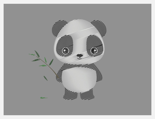 Vector panda lijntekeningen achtergrond vector schattige panda lijntekeningen behang huisdier lijntekeningen voor wanddecoratie