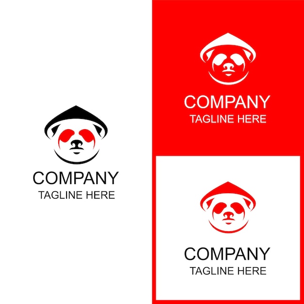 Panda logo design can be used for branding and business