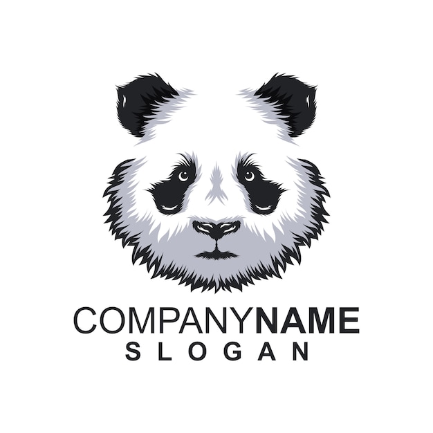 Vector panda logo met slogan