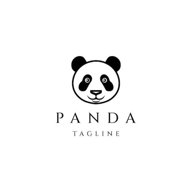 Panda logo ontwerp vector sjabloon