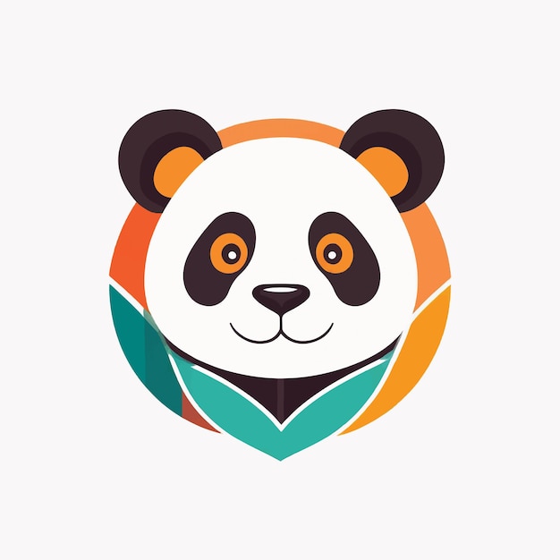 Panda-logo op een witte achtergrond