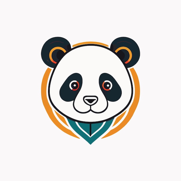 Panda-logo op een witte achtergrond