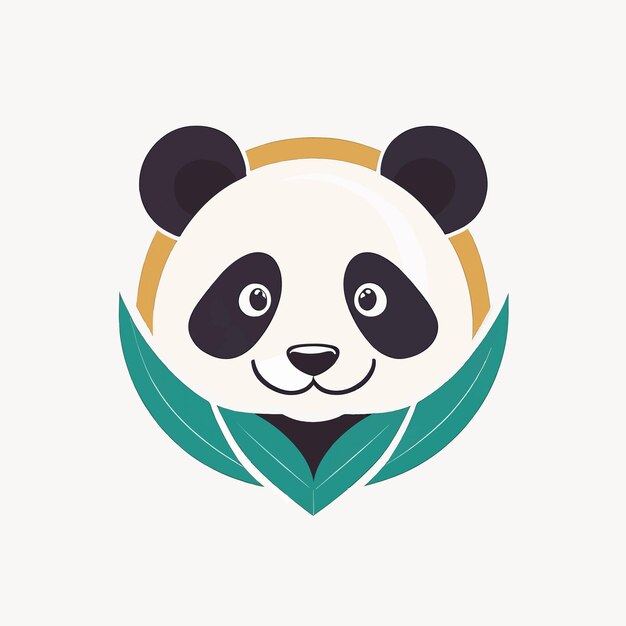 Vector panda-logo op een witte achtergrond