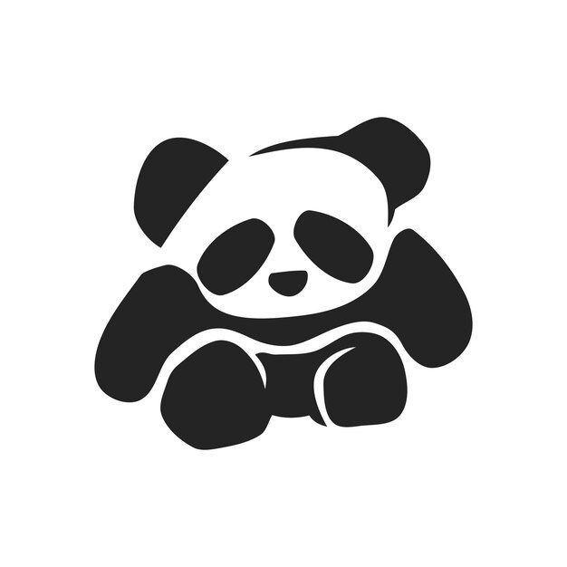 Panda Logo sjabloon geïsoleerde merkidentiteit pictogram abstracte vectorafbeelding