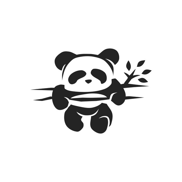 Panda Logo template Isolated Brand Identity Icon Abstract Vector graphic