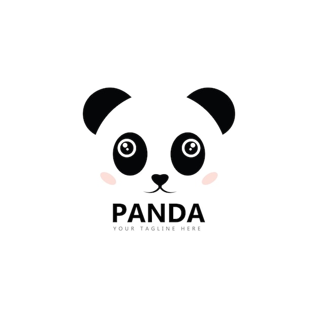 Panda logo template vector illustration