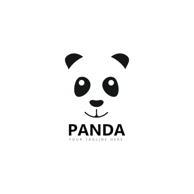 Illustrazione di vettore del modello di logo del panda