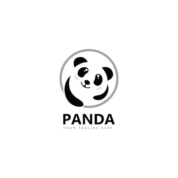 Illustrazione di vettore del modello di logo del panda