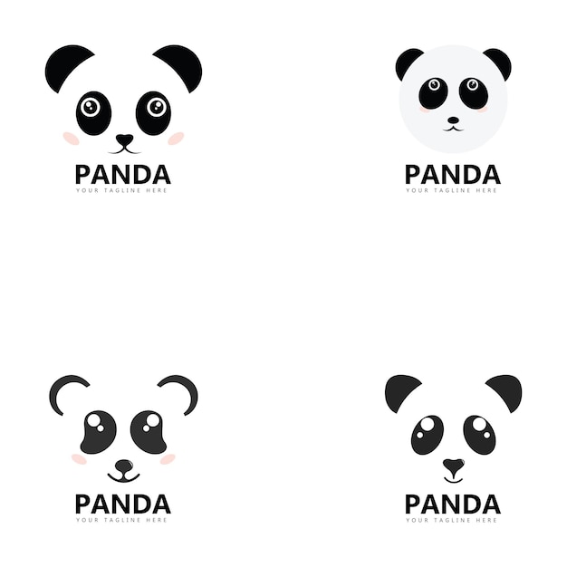 Panda logo template vector illustration