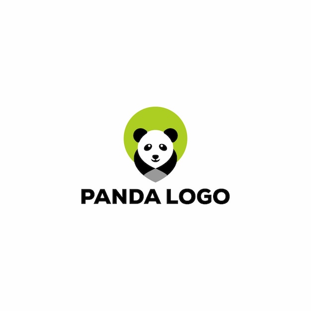 Modello vettoriale con logo panda