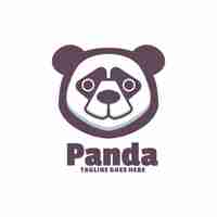 Vector a panda logo with a panda head