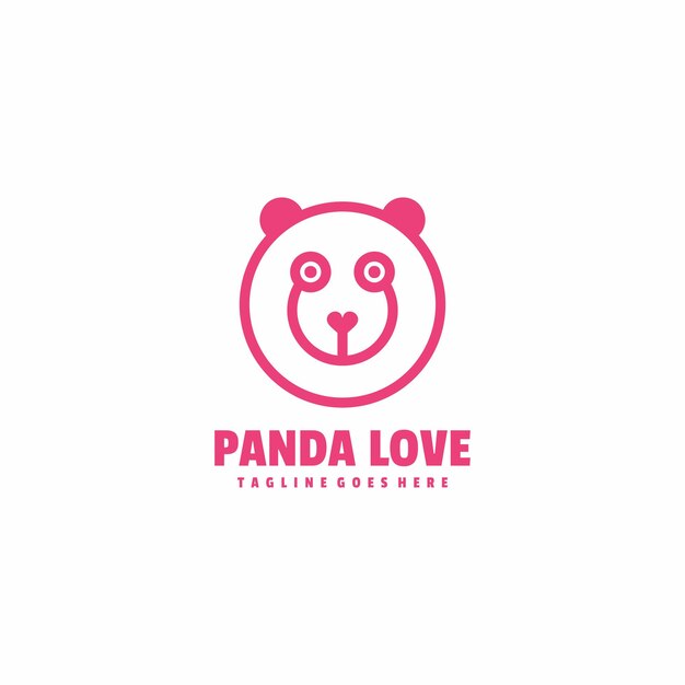 Vector panda love