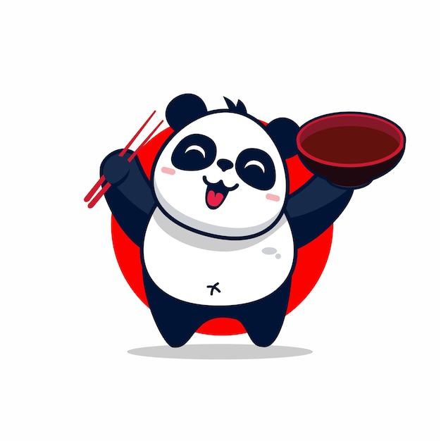 Disegno della mascotte del panda