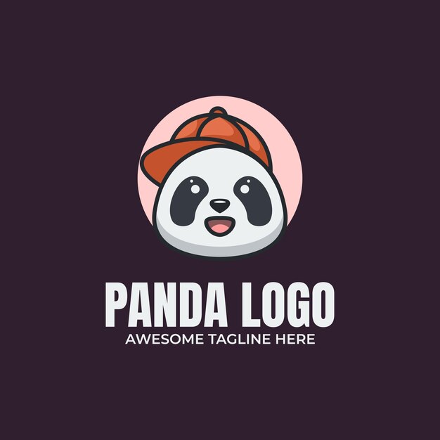 Panda mascot logo design