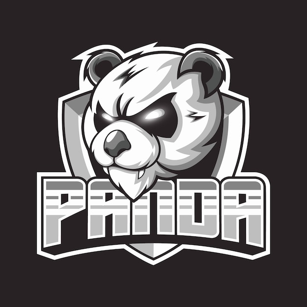 Panda mascot logo good use for symbol identity emblem badge and more