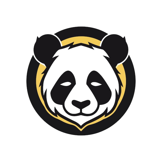 Vector panda mascot logo vector clip art illustration