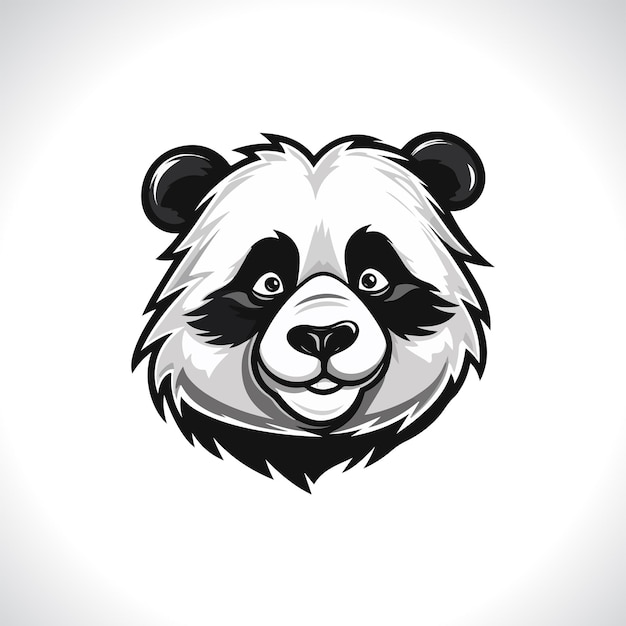 Panda mascotte testa di panda mascotte panda logo design