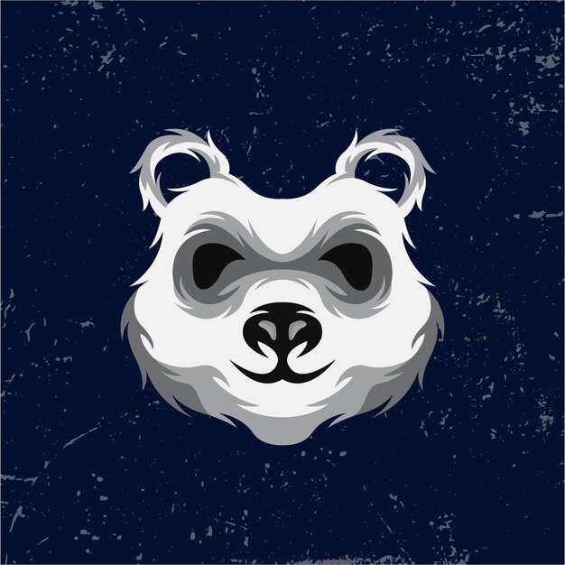 Panda mascotte logo ontwerp premium