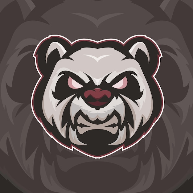 Panda mascotte logo sjabloon