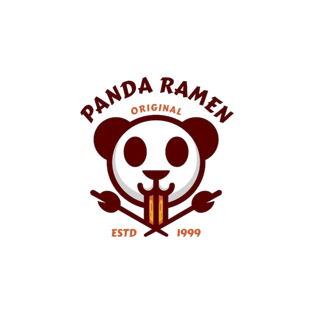 Vettore panda ramen