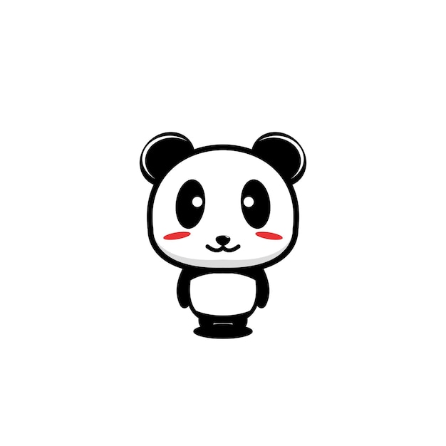 Panda schattige cartoon ontwerp illustratie mascotte cartoon
