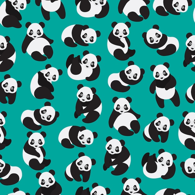 Panda seamless pattern