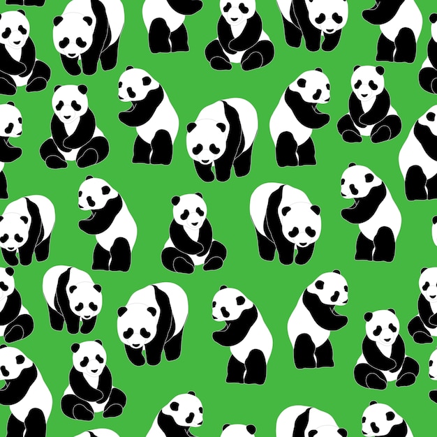 Panda seamless pattern