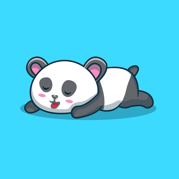 Panda slaap illustratie Leuke panda illustratie Panda illustratie vector in kawaii stijl