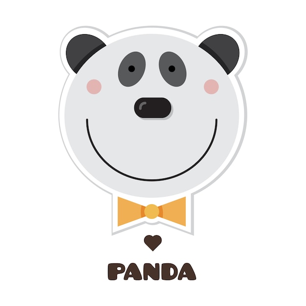 Panda. sticker. vector illustratie.