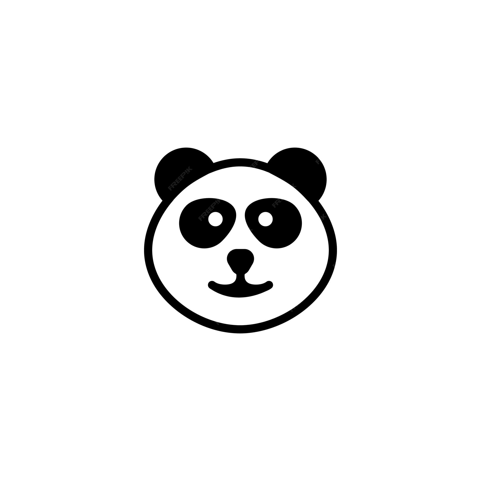 Panda Face Vector Isolated White 11513557 Vector Art at Vecteezy