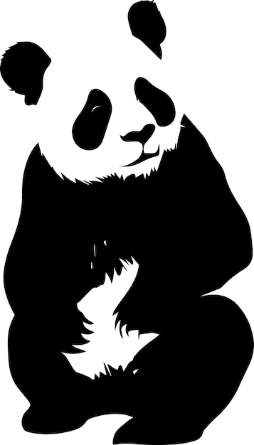 Panda Vector Silhouette 2