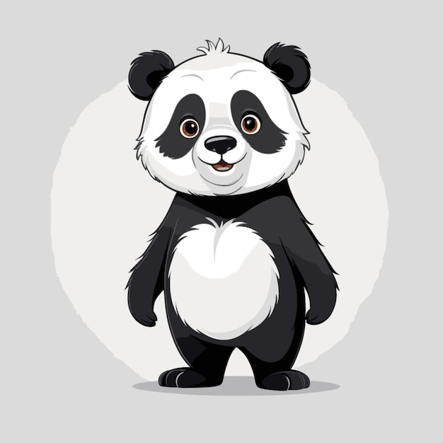 Vector panda vector on a white background