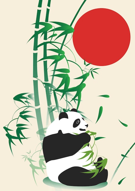 Vector panda vetor illustration free design