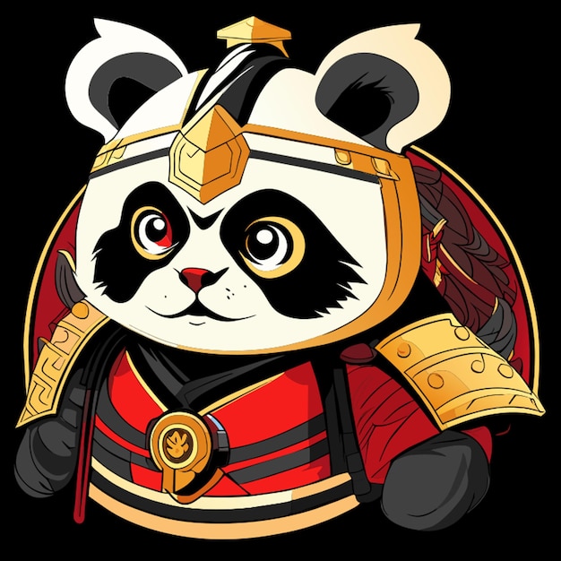 Vector panda warrior vector illustration