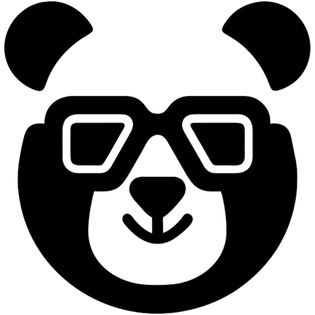 panda wearing eyewear pictogram