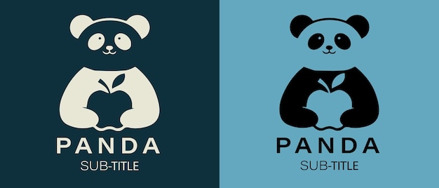 Панда с логотипом яблока