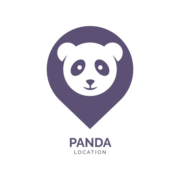 Panda zoo logo vettoriale