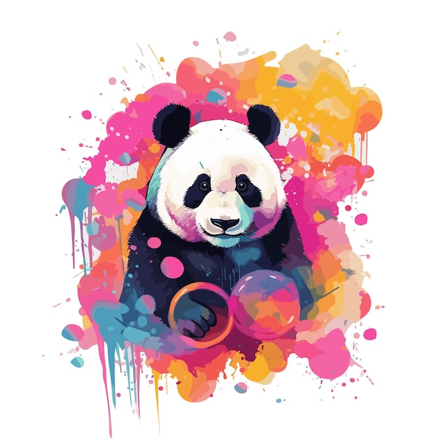 pandacute Cartoon Vector illustration