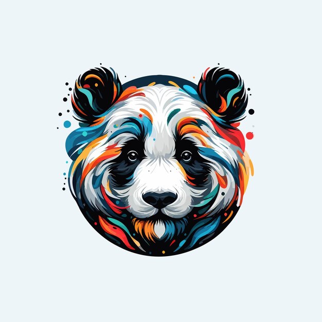 Vettore pandaheadpaint