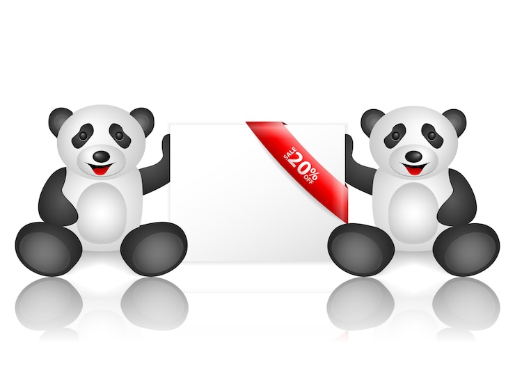 Vector pandas 20 percentage off