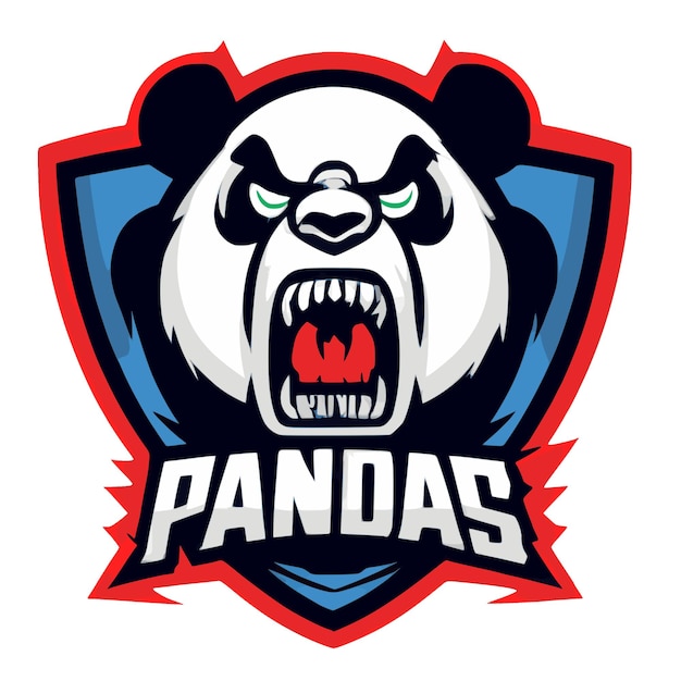 Vettore logo sportivo panda