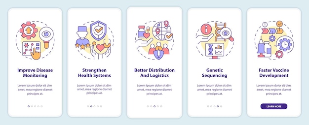 pandemic prevention onboarding mobile app screen
