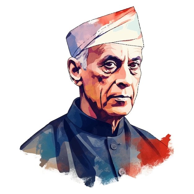 Vector pandit jawaharlal nehru vector illustratie