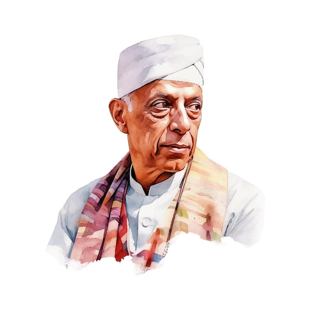 Pandit Jawaharlal Nehru Vector illustration