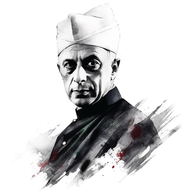 Pandit Jawaharlal Nehru Vector illustration