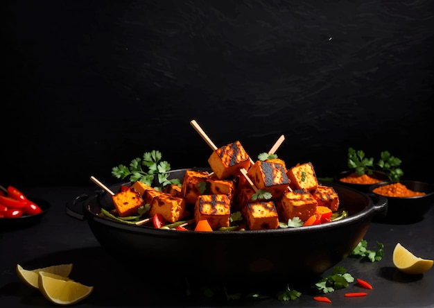 paneer spiesjes vector