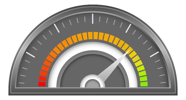 Vector panel indicator level score meter color rating gauge