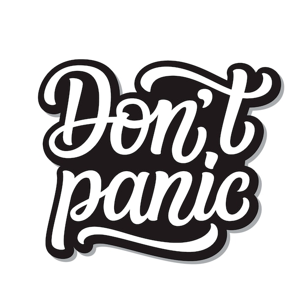 Don't panic  lettering