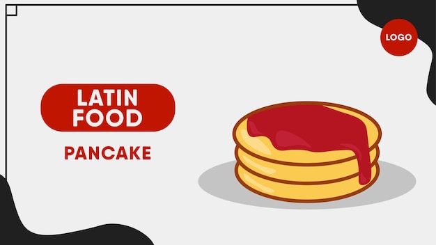 Vector pannenkoek latijns-amerikaanse voedselillustratie