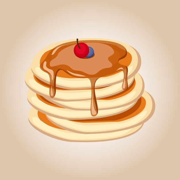 Pannenkoek vector illustratie premium vector illustratie